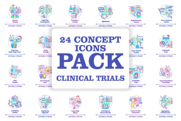 Clinical Trials Concept Icons Bundle: A Comprehensive Guide for Healthcare and Medical Research
