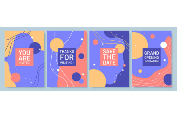Inviting to Occasions Postcard Set: A Versatile Design Solution