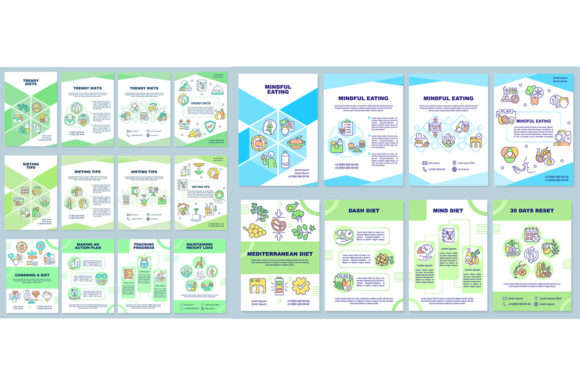 Transform Your Health and Marketing with the Dieting Brochure Template Set