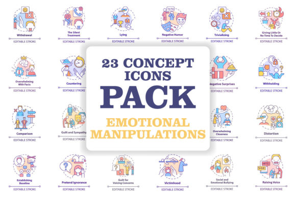Understanding and Utilizing Emotional Manipulations Concept Icons