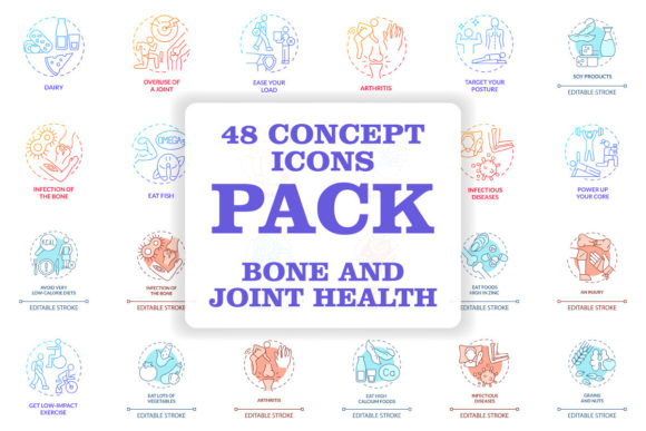 Understanding Bone and Joint Health Concept Icons: A Comprehensive Guide