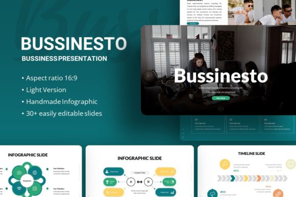 Unlocking Professionalism with Bussinesto Business Presentation Template
